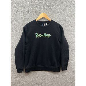 Adult Swim Rick and Morty Skateboard Blsck Pullover Crewneck Sweatshirt Size M